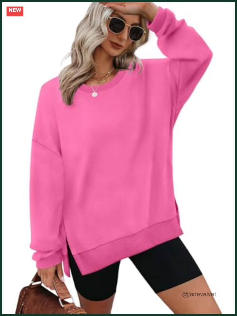 Oversized Sweatshirt Pullover Casual Crewneck Long Sleeve Comfy Women's Top